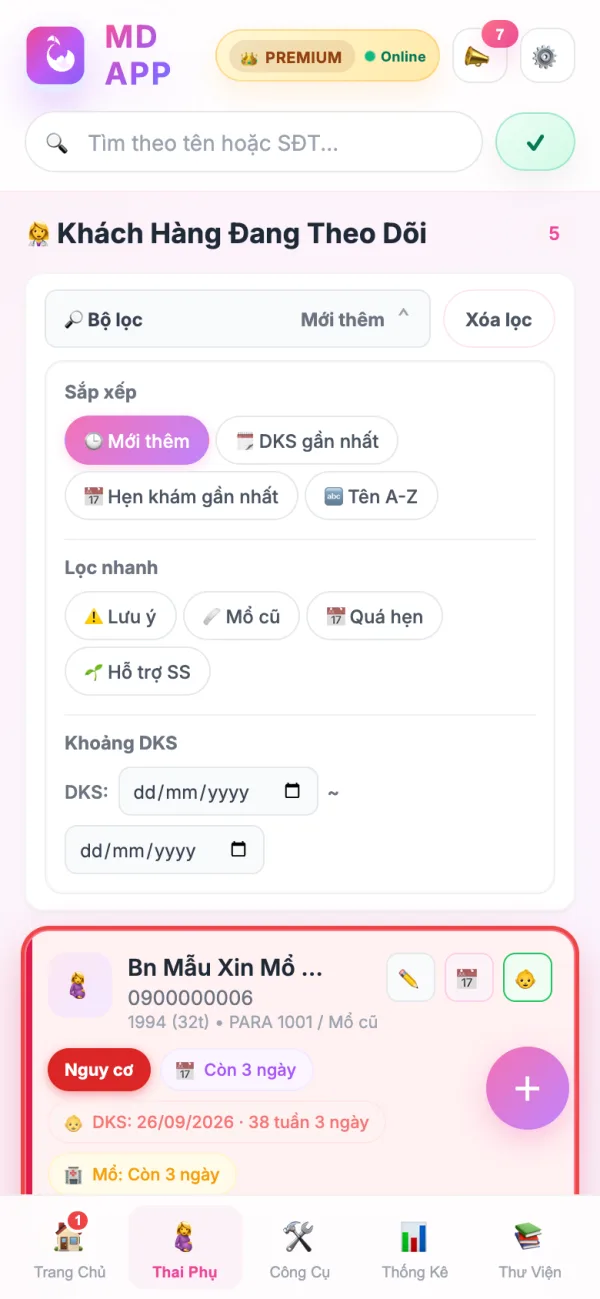Bộ lọc danh sách