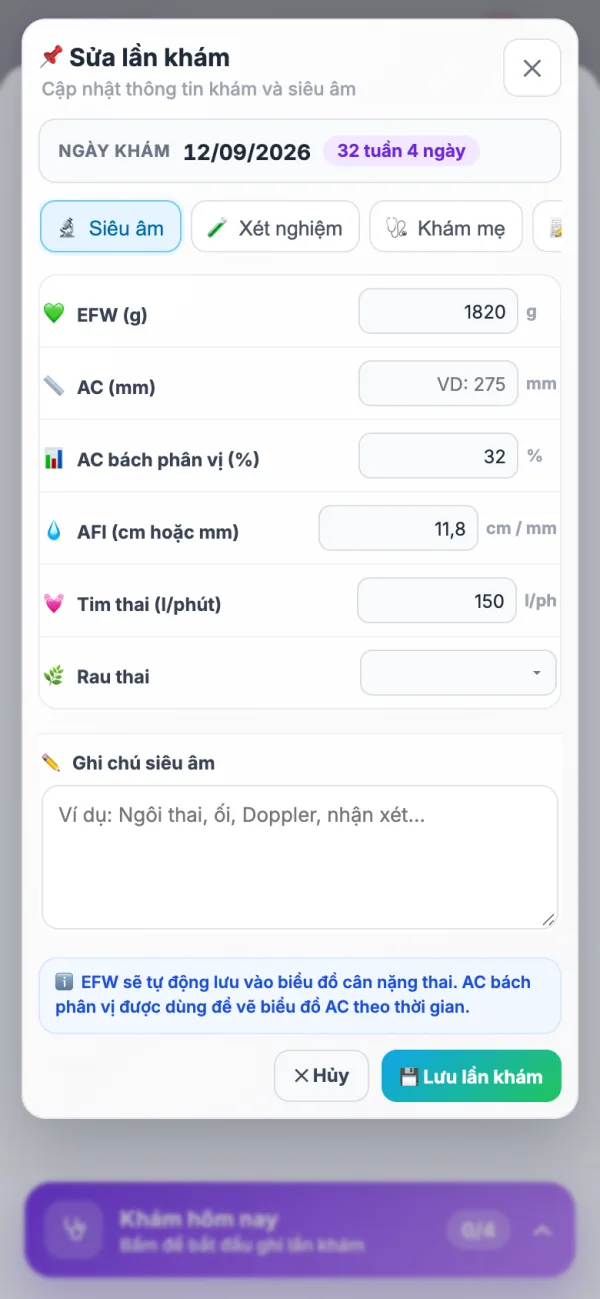 Sửa lần khám