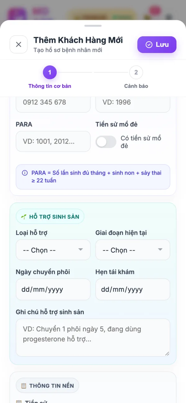 Hồ sơ hỗ trợ sinh sản