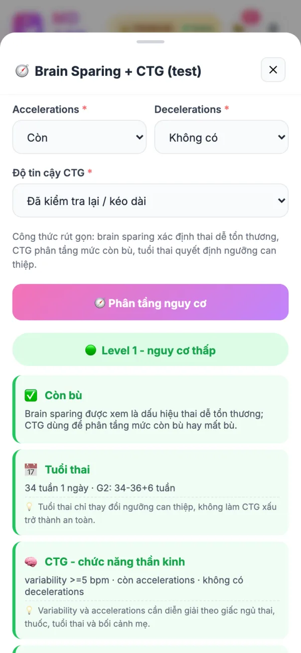 Brain sparing và CTG