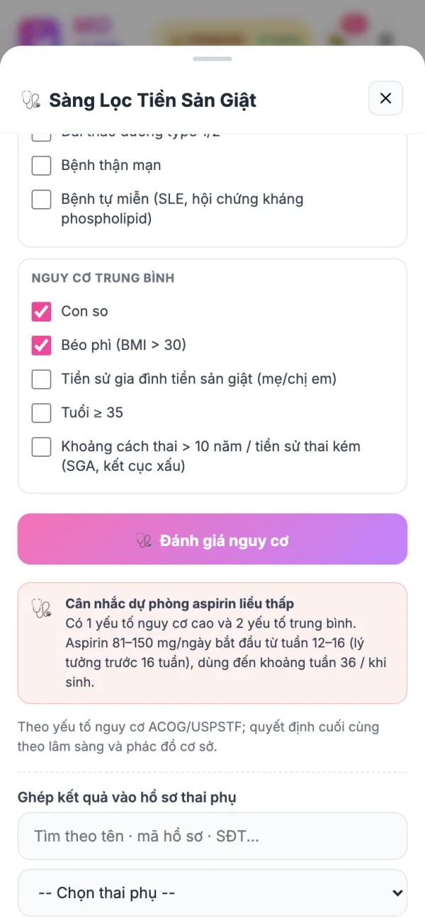 Sàng lọc tiền sản giật