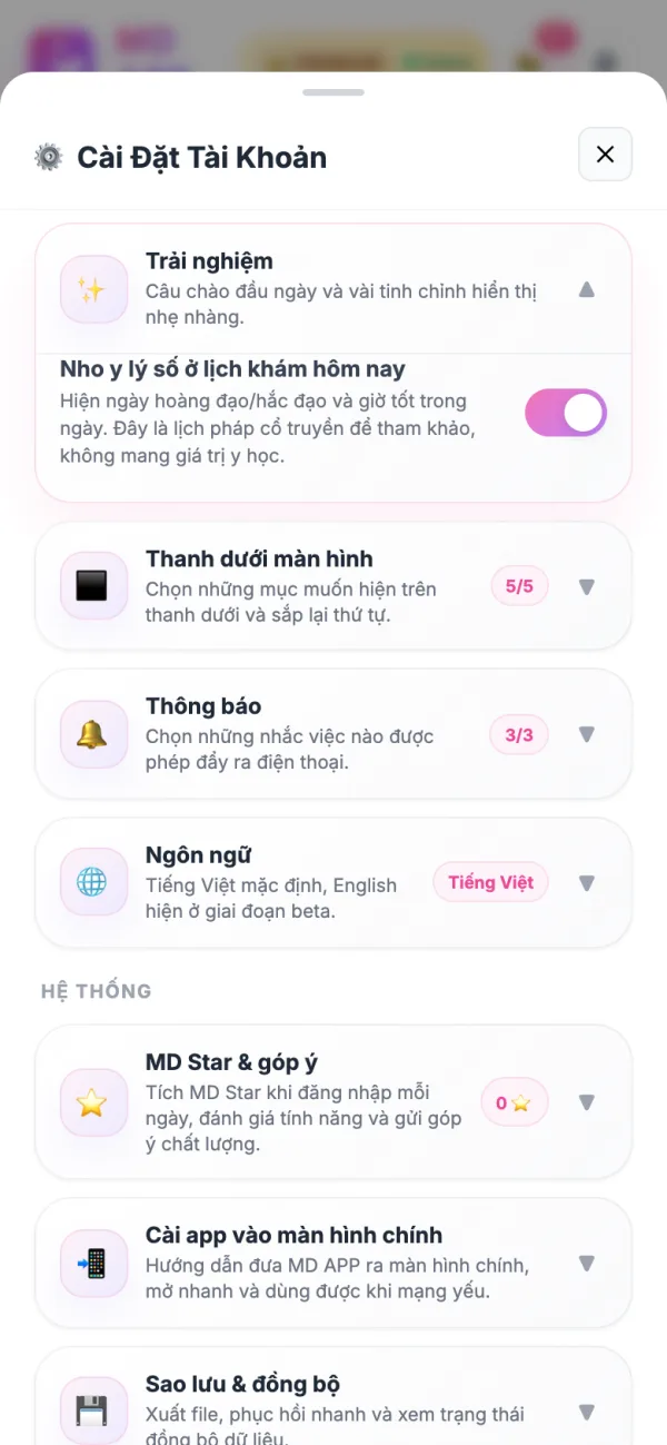 Trải nghiệm