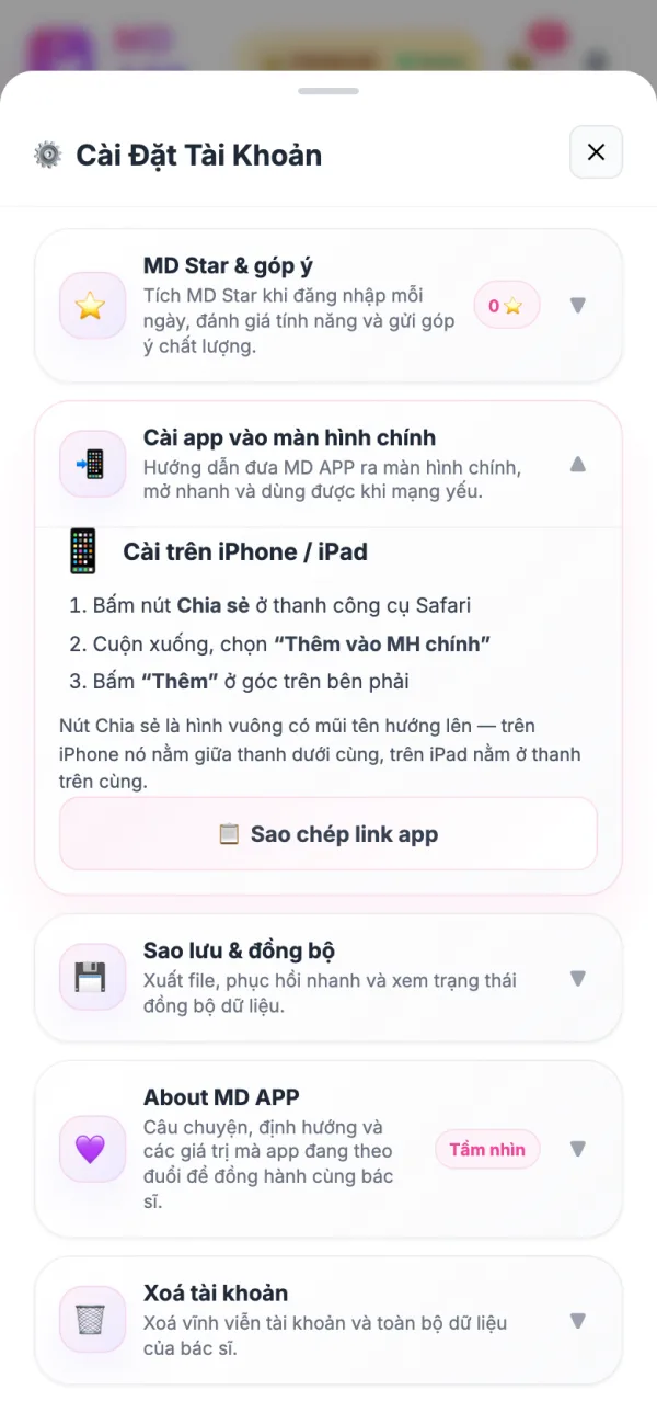 Hướng dẫn cài app vào màn hình chính