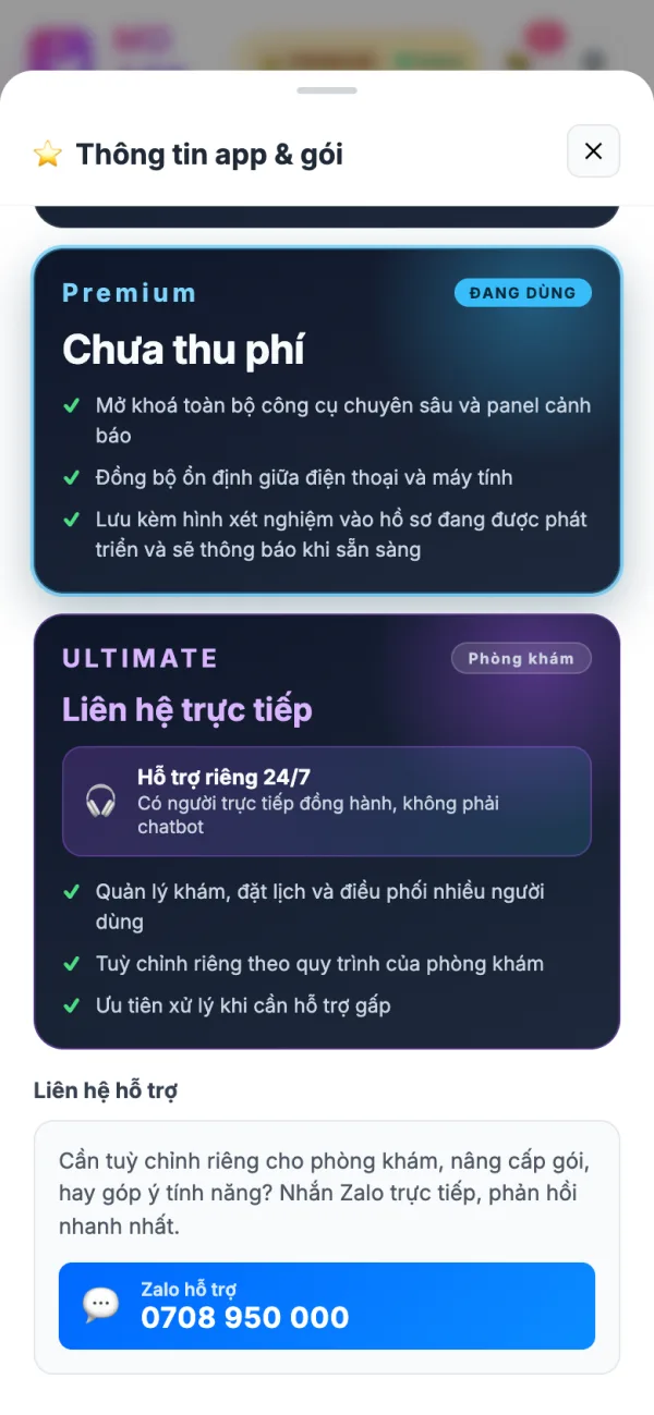 Các gói hiện có